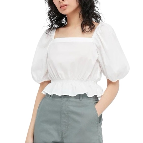 Uniqlo Blouse White Medium - Picture 1 of 10
